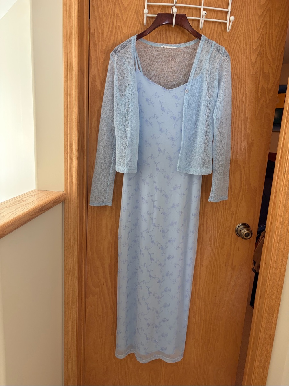Light Blue Strapless Dress - Size Medium